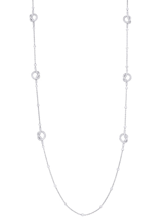 Knot Long Diamond Necklace