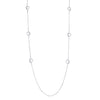 Knot Long White Gold Diamond Necklace