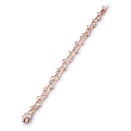 Raindance Two-Row Rose Gold Diamond Bracelet