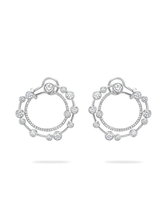 Waterfall Large Diamond Hoop Earrings