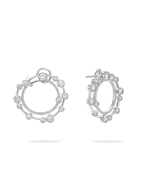 Waterfall Large Diamond Hoop Earrings