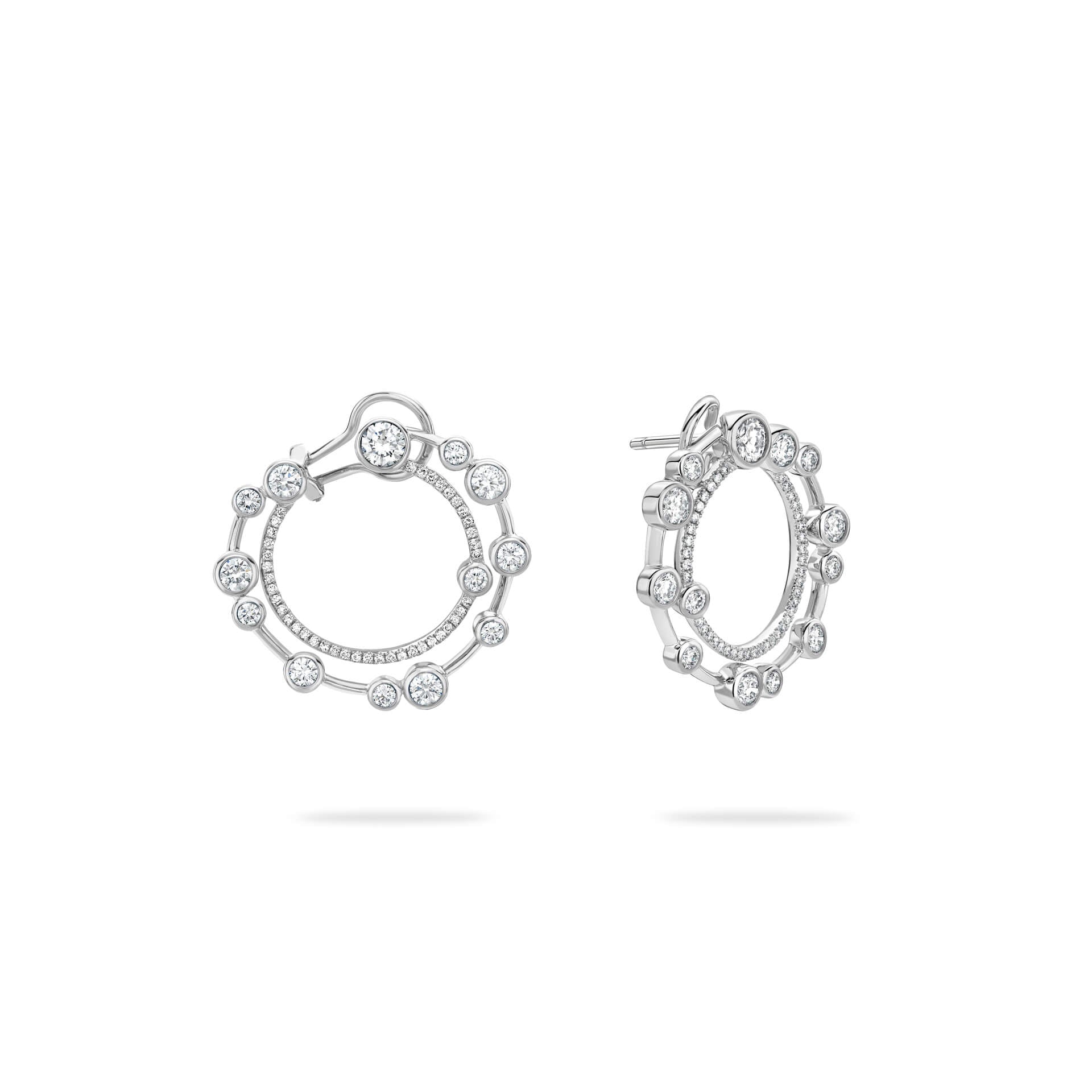 Waterfall Large Diamond Hoop Earrings