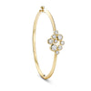 Raindance Yellow Gold Diamond Cluster Bangle