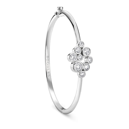 Raindance Platinum Diamond Cluster Bangle
