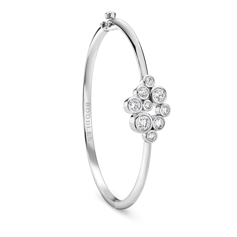 Raindance Platinum Diamond Cluster Bangle