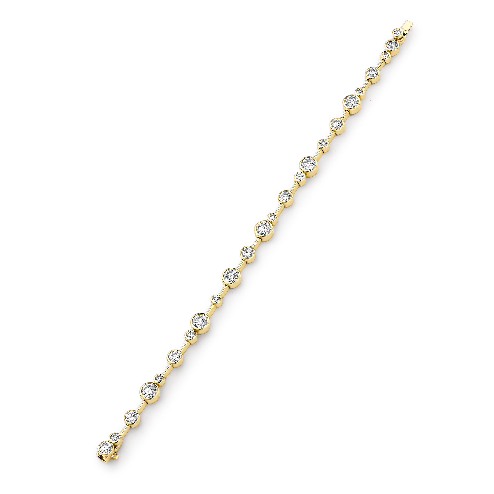 Raindance Large Yellow Gold Diamond Bracelet