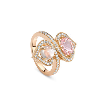Woodland Moonstone Rose Gold Ring