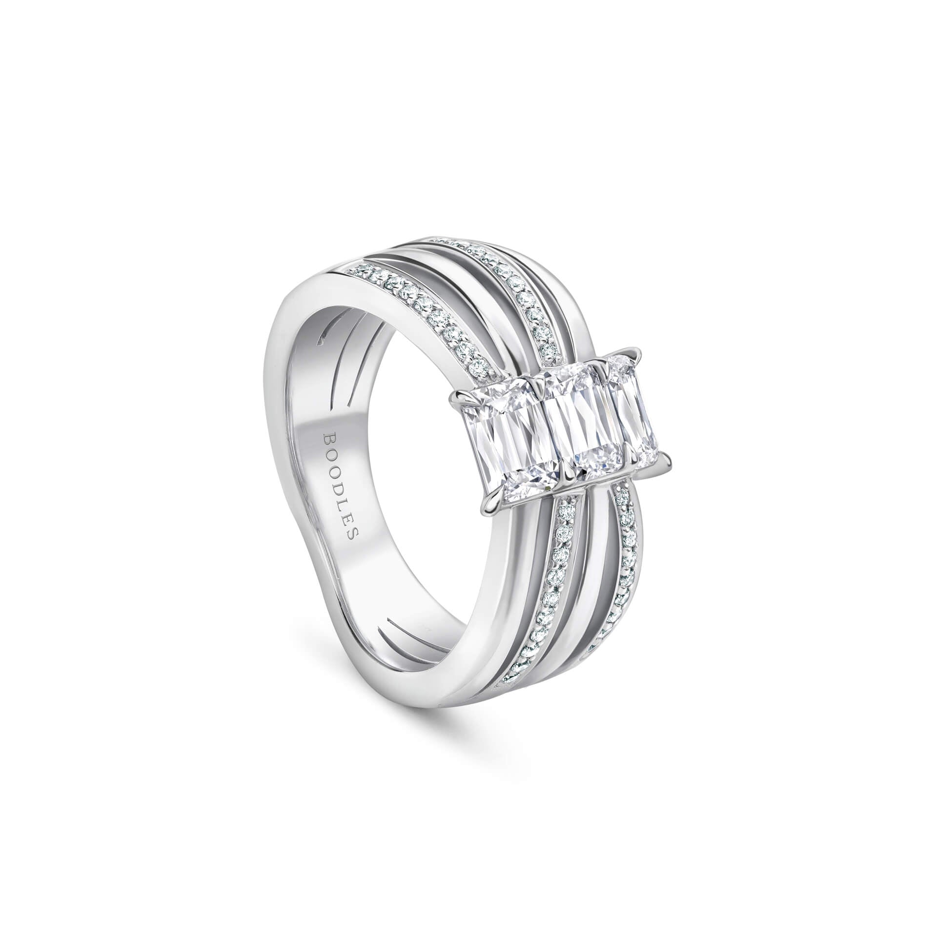 Ribbons Ashoka Platinum Diamond Ring