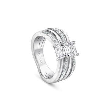 Ribbons Ashoka Platinum Diamond Ring