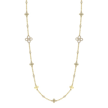 Be Boodles Medium Long Motif Yellow Gold Diamond Necklace