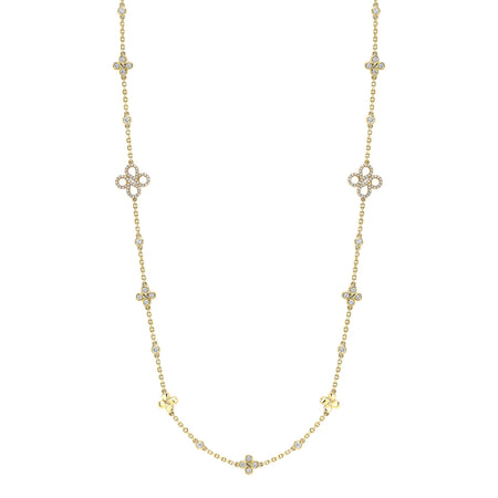 Be Boodles Medium Long Motif Yellow Gold Diamond Necklace