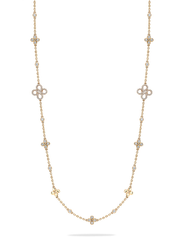 Be Boodles Medium Long Rose Gold Diamond Necklace | Boodles