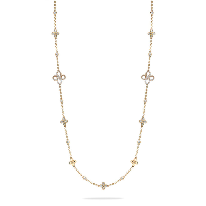 Be Boodles Medium Long Rose Gold Diamond Necklace | Boodles