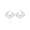 Woodland Pavé Diamond Platinum Earrings