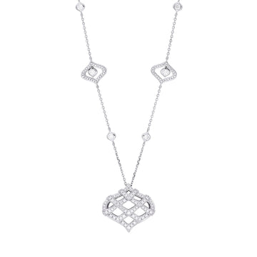 Woodland Pavé Platinum Diamond Pendant