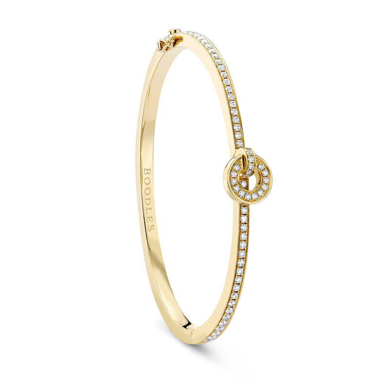 Roulette Yellow Gold Diamond Bangle