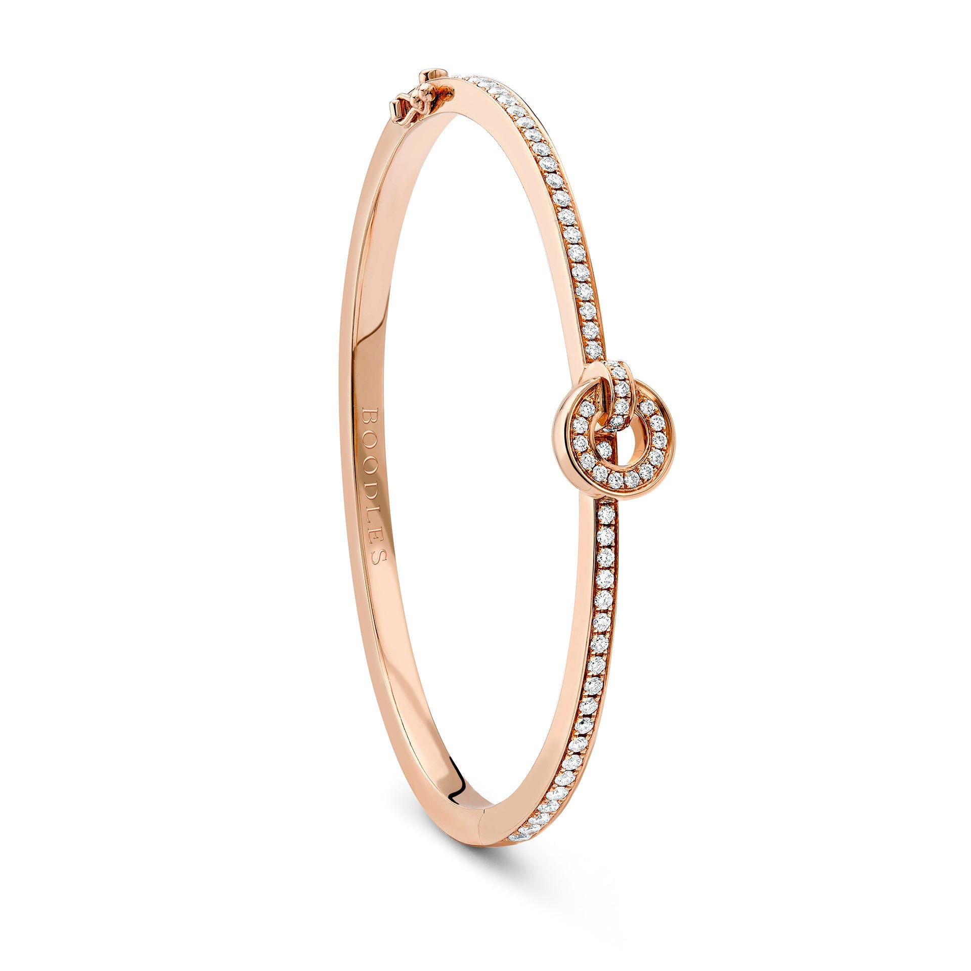 Roulette Rose Gold Diamond Bangle
