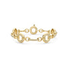 Roulette Medium Classic Yellow Gold Diamond Bracelet