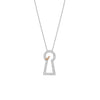 Secret Garden Large Platinum Keyway Pendant