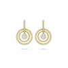 Roulette Single Stone Yellow Gold Drop Earrings