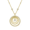 Roulette Diamond Yellow Gold Pendant Necklace