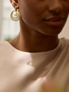 Roulette Diamond Pearl Yellow Gold Drop Earrings