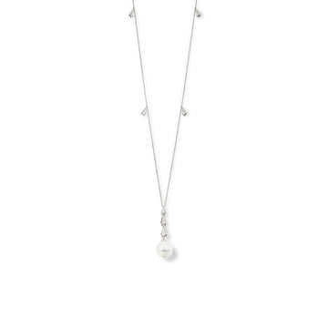 Snowdrop White Gold Pearl Pendant