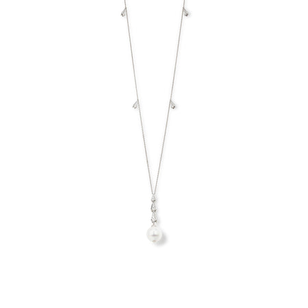 Snowdrop White Gold Pearl Pendant