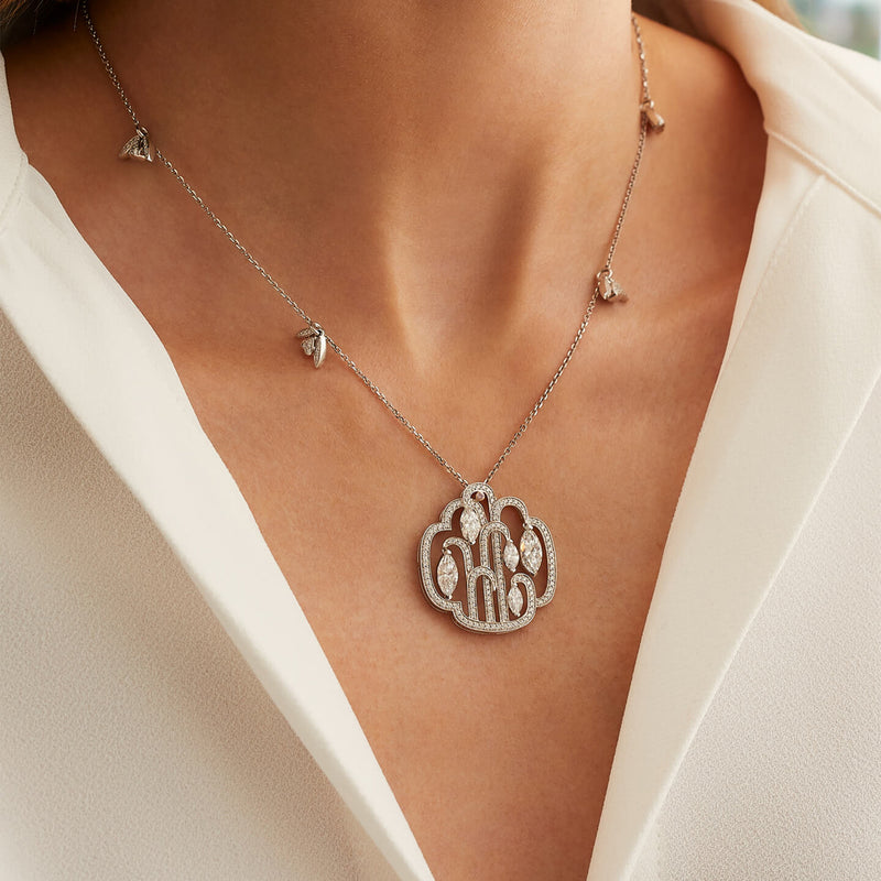 Secret Garden Diamond Platinum Pendant