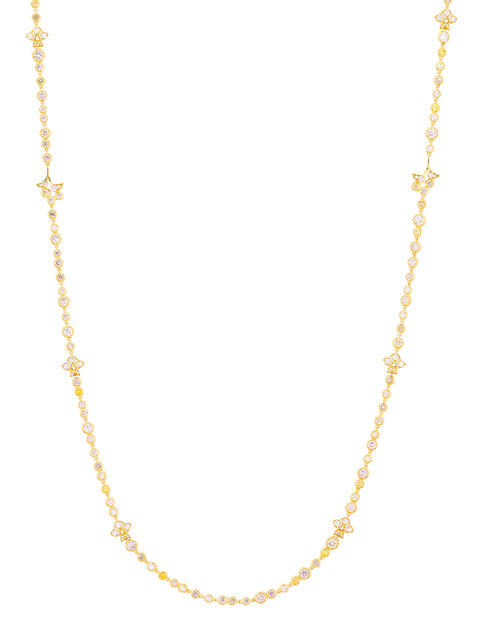 Secret Garden Laburnum Long Yellow Gold Necklace