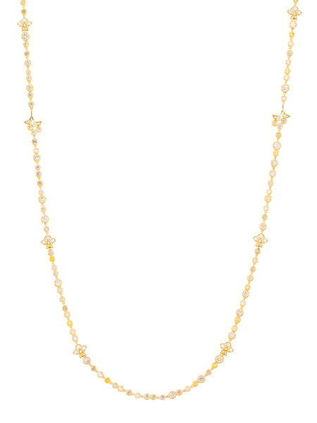 Secret Garden Laburnum Long Yellow Gold Necklace