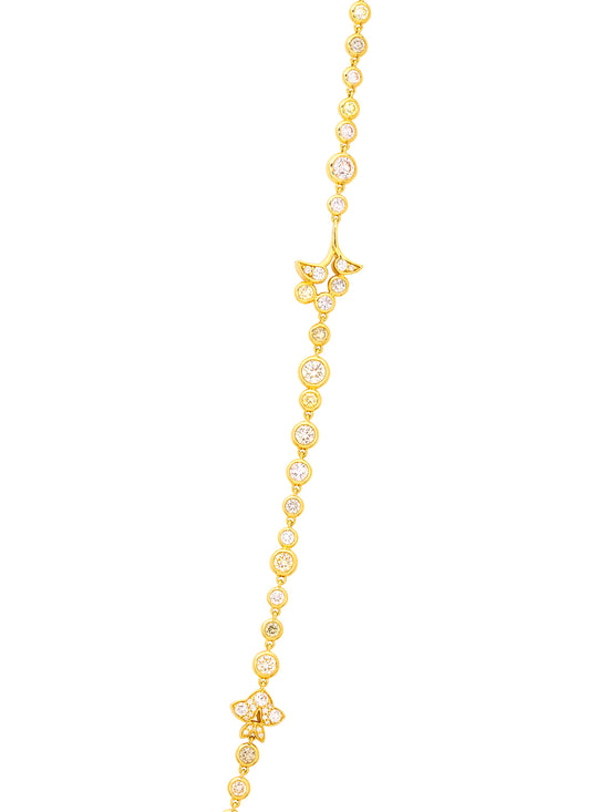 Secret Garden Laburnum Long Yellow Gold Necklace