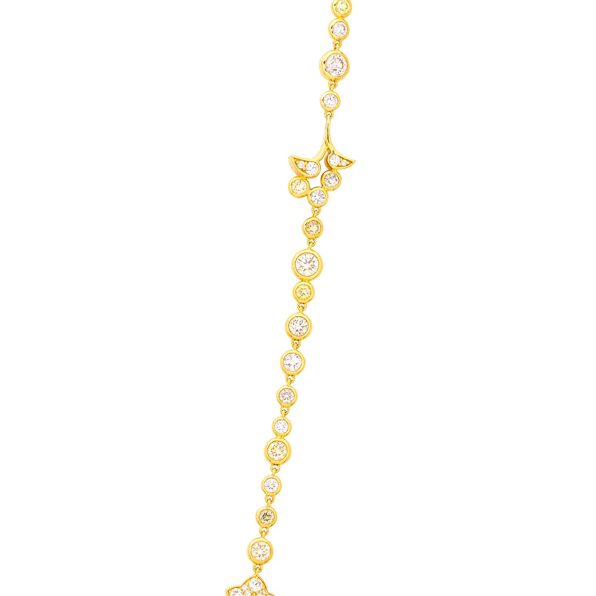 Secret Garden Laburnum Long Yellow Gold Necklace