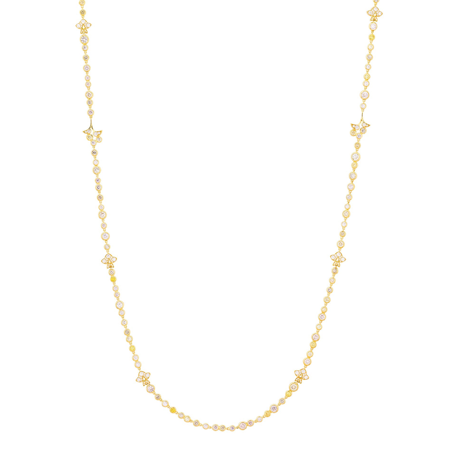 Secret Garden Laburnum Long Yellow Gold Necklace