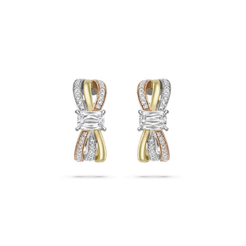 Ribbons Ashoka Diamond Hoop Earrings