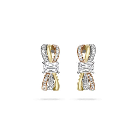 Ribbons Ashoka Diamond Hoop Earrings