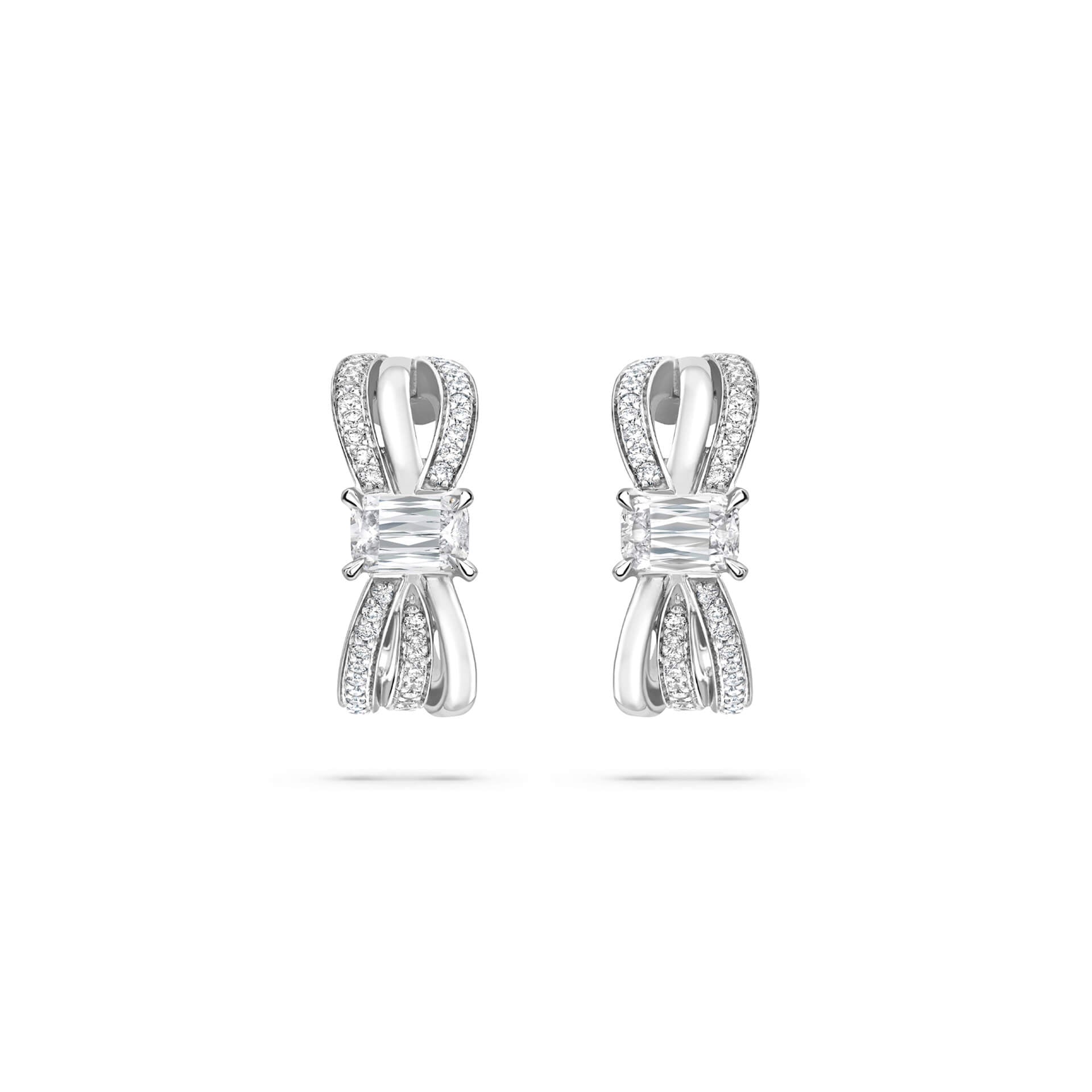 Ribbons Platinum Ashoka Diamond Earrings