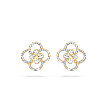 Be Boodles Yellow Gold Diamond Earrings