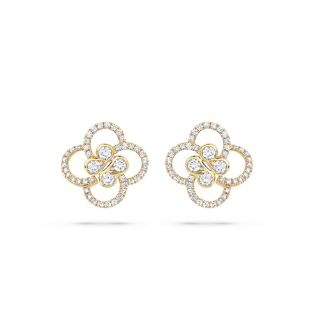 Be Boodles Yellow Gold Diamond Earrings