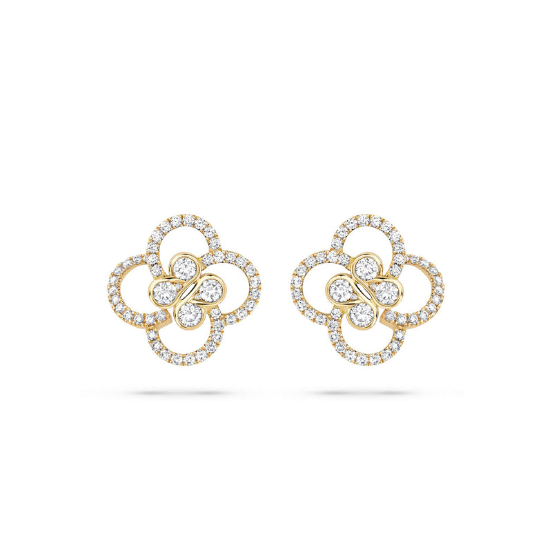 Be Boodles Yellow Gold Diamond Earrings