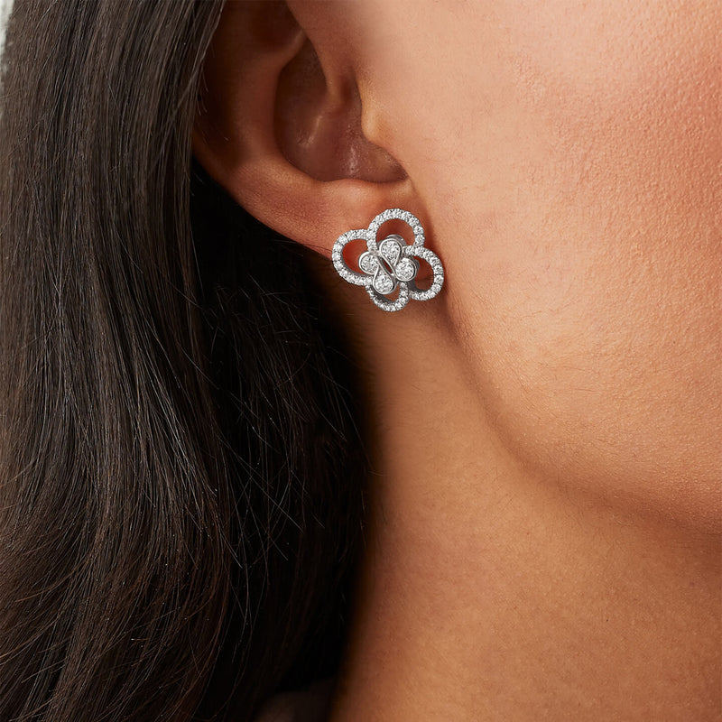 Be Boodles Platinum Diamond Earrings