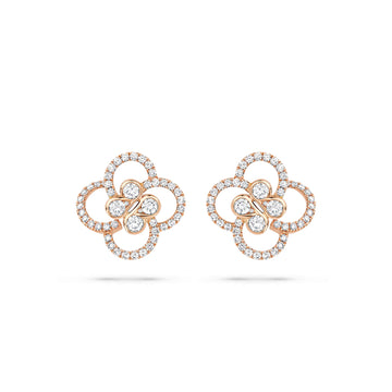 Be Boodles Rose Gold Diamond Earrings