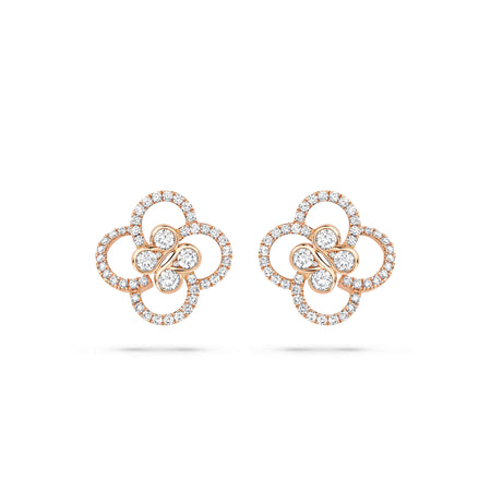 Be Boodles Rose Gold Diamond Earrings