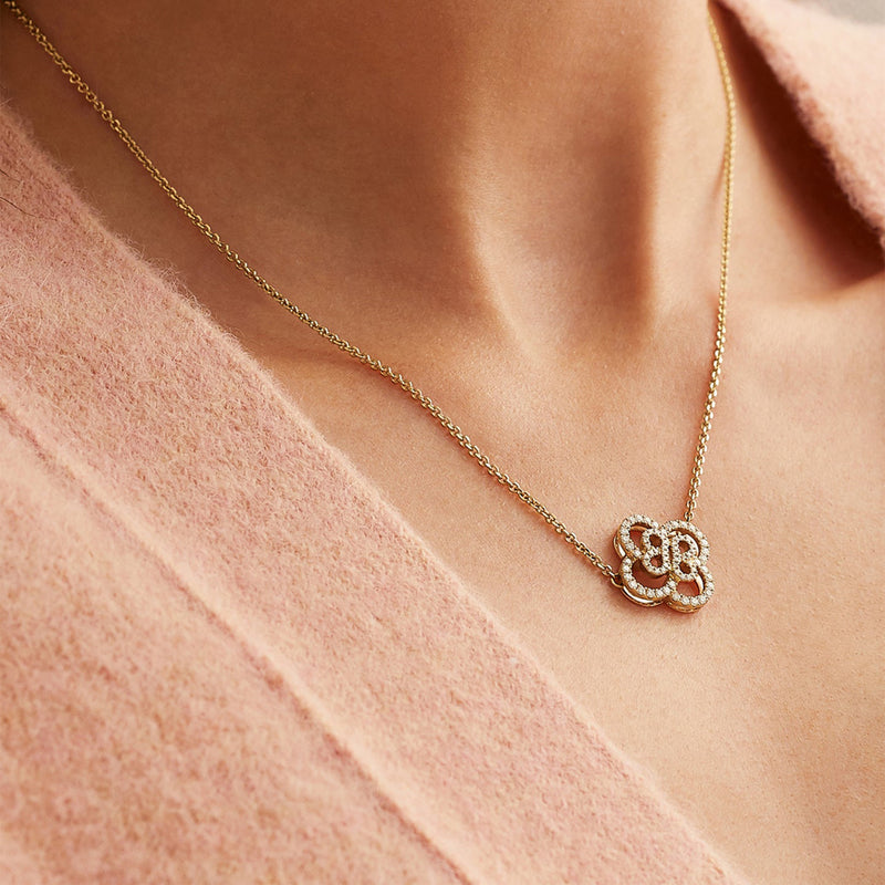 Be Boodles Double Motif Yellow Gold Pendant