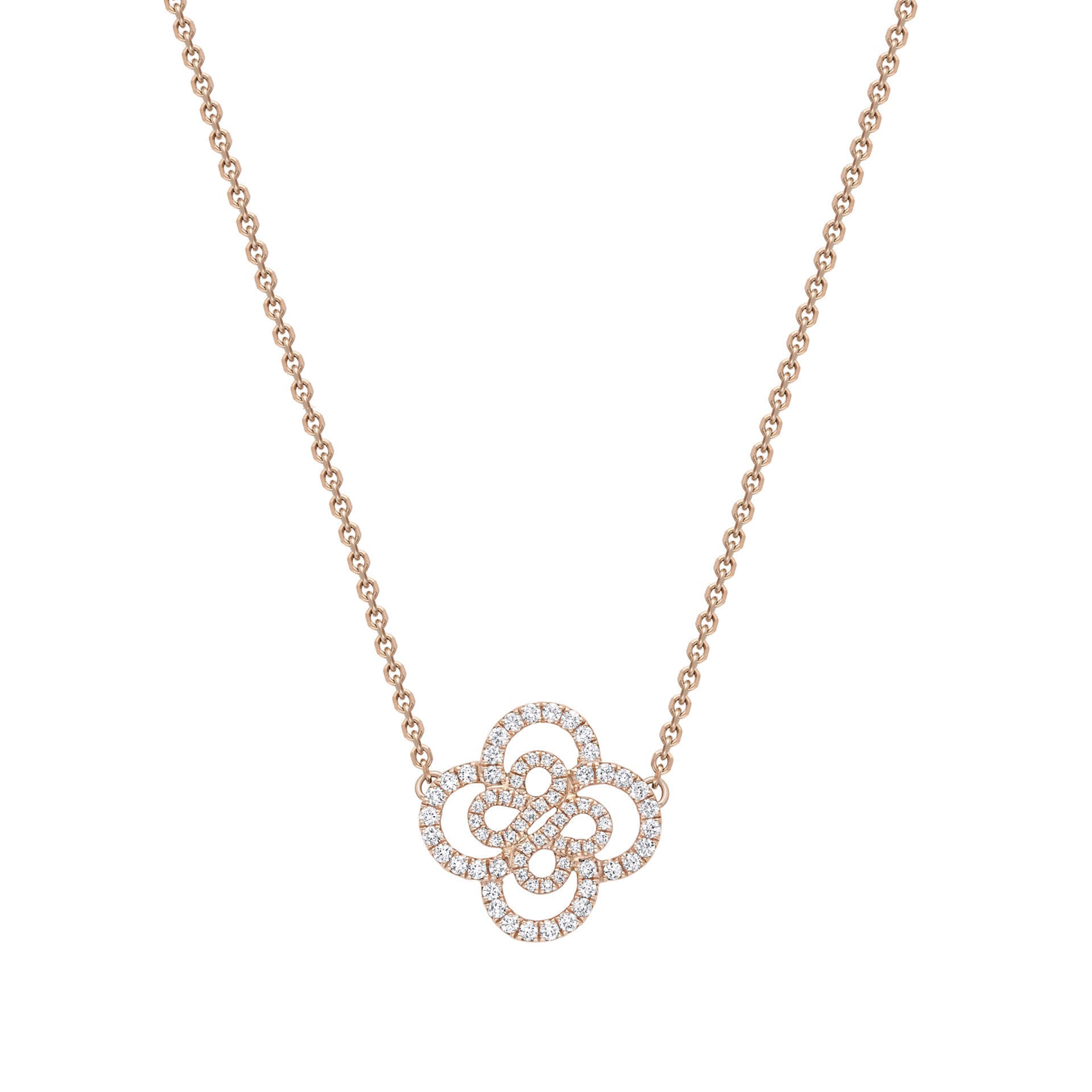 Be Boodles Double Motif Rose Gold Pendant