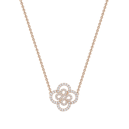 Be Boodles Double Motif Rose Gold Pendant