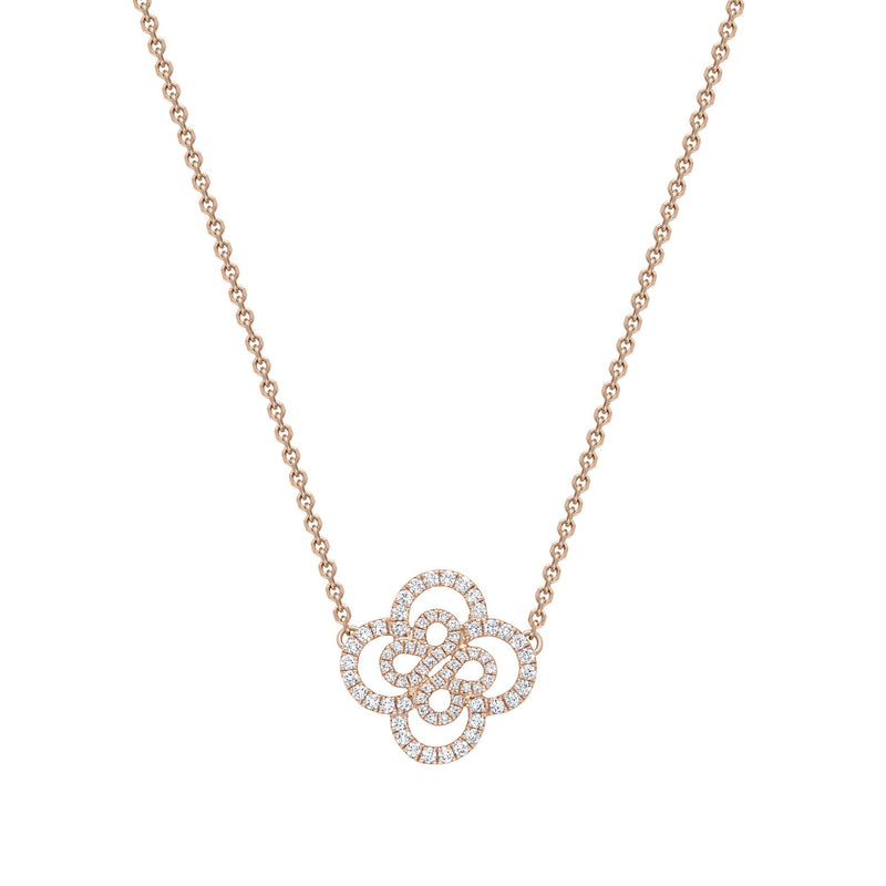 Be Boodles Double Motif Rose Gold Pendant