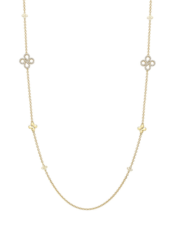 Be Boodles Long Yellow Gold Diamond Necklace | Boodles