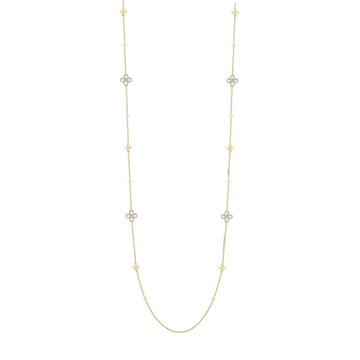 Be Boodles Long Yellow Gold Diamond Necklace