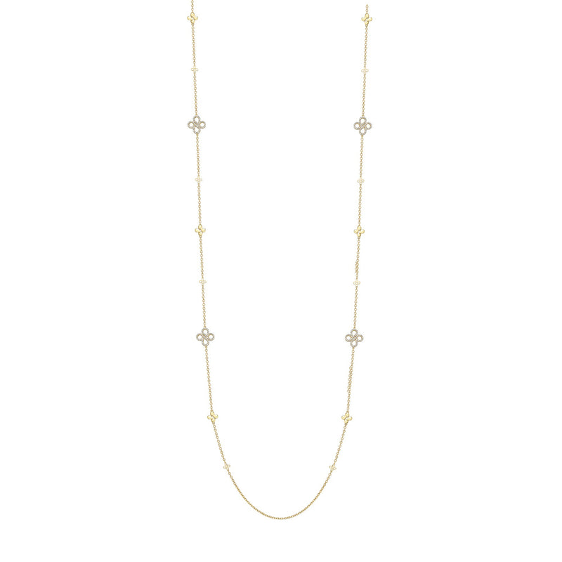 Be Boodles Long Yellow Gold Diamond Necklace | Boodles